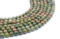 Perles Unakite 8mm sur fil 38cm