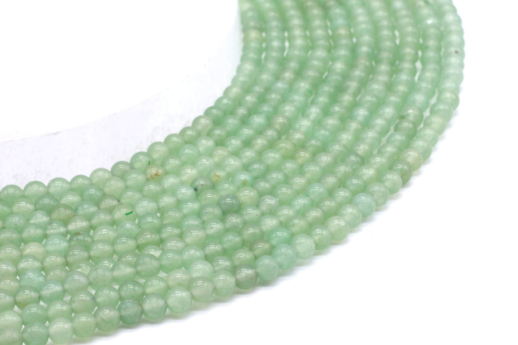 Perles Aventurine Verte 4mm sur fil 38cm