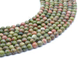 Perles Unakite 6mm sur fil 38cm