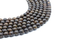 Perles Bronzite 10mm sur fil 38cm