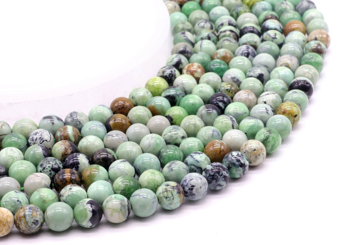 Perles Variscite 8mm sur fil 38cm