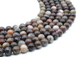 Perles Agate Fossile 10mm sur fil 38cm
