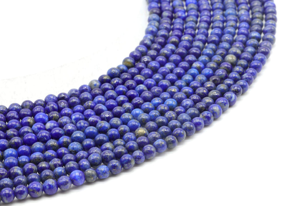 Perles Lapis Lazuli 'AA' 4mm sur fil 38cm