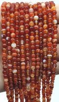 Perles Cornaline 4mm sur fil 38cm