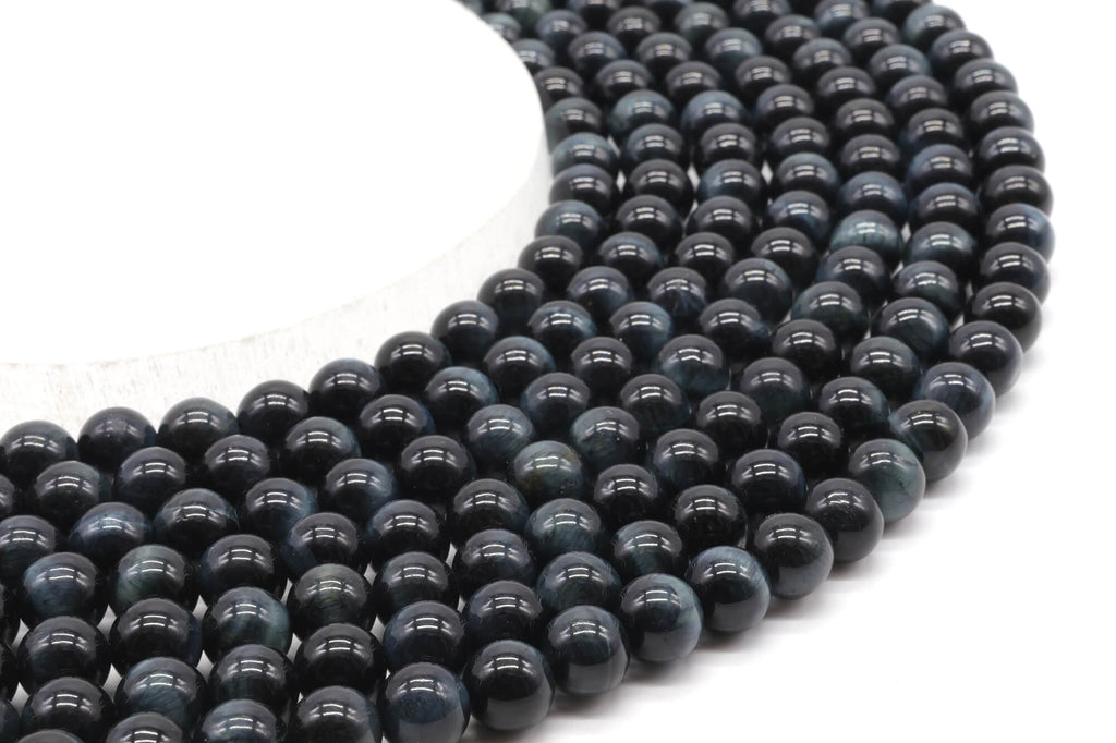 Perles Oeil de Faucon 'AA' 8mm sur fil 38cm