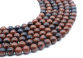Perles Obsidienne Mahogany 10mm sur fil 38cm