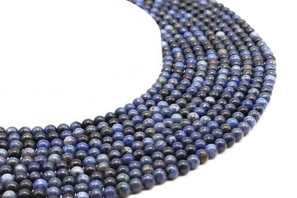 Perles Dumortiérite 4mm sur fil 38cm
