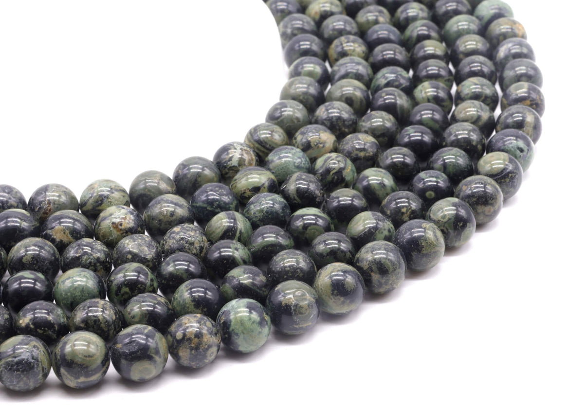 Perles Jaspe Kambaba 10mm sur fil 38cm