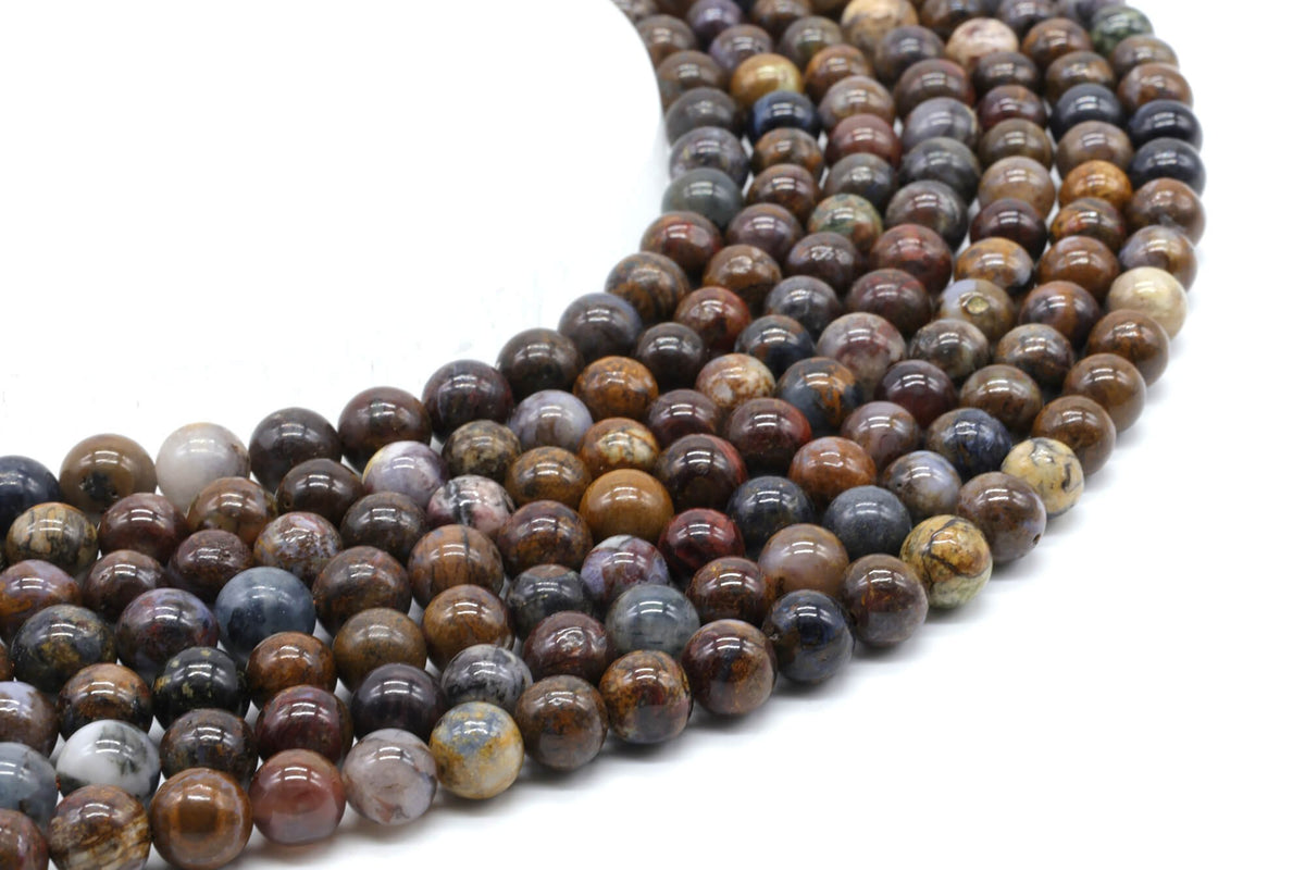 Perles Pietersite 8mm sur fil 38cm