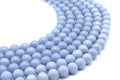 Perles Angélite 10mm sur fil 38cm