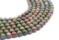 Perles Unakite 10mm sur fil 38cm