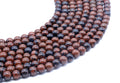 Perles Obsidienne Mahogany 6mm sur fil 38cm