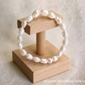 * Bracelet en Véritable Perles d'Eau Douce Cordon Elastique Style Doux et Elegant