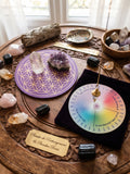 * Vibratis Fleur de Vie en Bois pour Recharger Les Pierres & Pendules Divinatoires + Échelle de Bovis