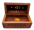 Porte-Encens Cônes en Bois 8cm | Boîte Artisanale — OM, Ying-Yang, Peace, Éléphant, Étoile