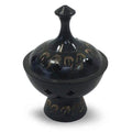 Brûleur de Résine Laiton Étoiles Noir 10cm | Encensoir Mystique & Décoration Ésotérique