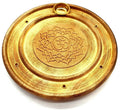 Porte-Encens Rond en Bois Symbole OM & Chakra – Bâtonnets & Cônes 10 cm