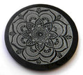 Porte-Encens Pierre Ronde Motifs Gravés 10cm | Décoration Naturelle & Rituel Zen