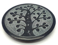 Porte-Encens Pierre Ronde Arbre de Vie 10cm – Artisanat Indien Peint à la Main
