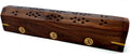 Porte-Encens Bois Coffret OM 30cm | Support Bâtonnets Artisanal & Son Primordial