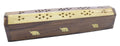 Porte-Encens Bois Coffret Éléphants Marron & Clair 30cm | Support Bâtonnets Bicolore Artisanal