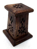 Porte-Encens Cônes Bois Mini Tour 10cm | Support Cônes Encens Artisanal & Compact