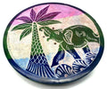 Porte-Encens Pierre Éléphant & Palmier Dégradé 10cm | Voyage, Chance & Évasion Zen