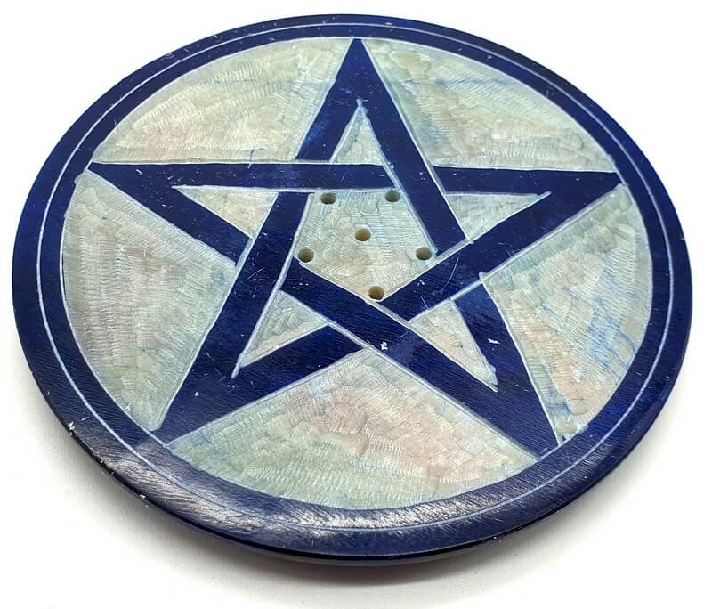Porte-Encens Pierre Pentacle 10cm | Protection Magique & Ésotérisme Sacré