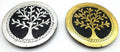 Porte-Encens Pierre Ronde Arbre de Vie 10cm – Doré ou Argenté – Artisanat Indien