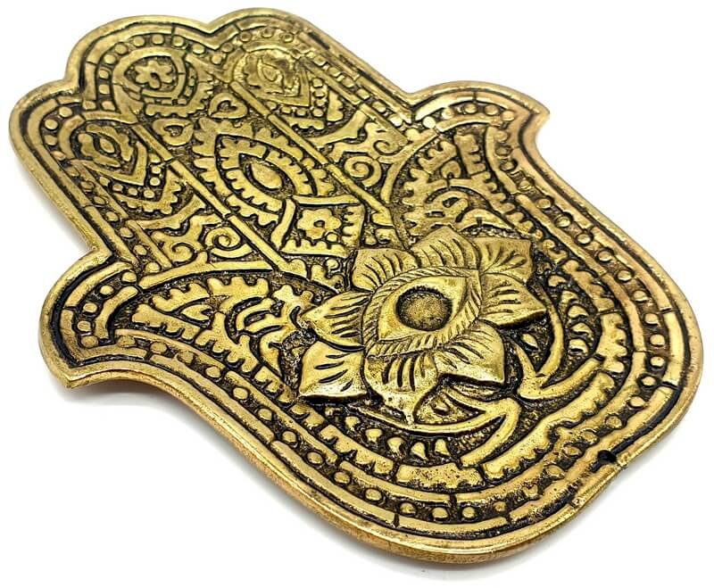 Porte-Encens Métal Main de Fatima 12cm | Protection & Décoration Spirituelle