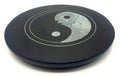 Porte-Encens Pierre Ronde Yin-Yang 10cm – Artisanat Indien Peint à la Main