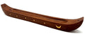 Porte-Encens Bois Pirogue Lune 36cm | Support Bâtonnets Artisanal & Voyage Céleste