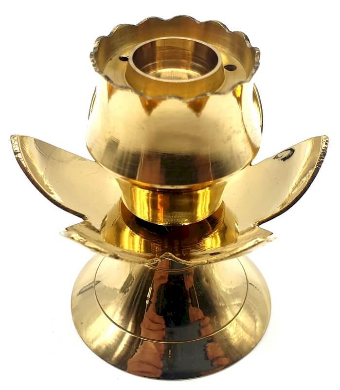 Brûleur de Résine Bronze Lotus 7cm | Encensoir Sacré & Éveil Spirituel
