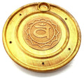 Porte-Encens Rond en Bois Chakra Sacré – Bâtonnets & Cônes 10 cm