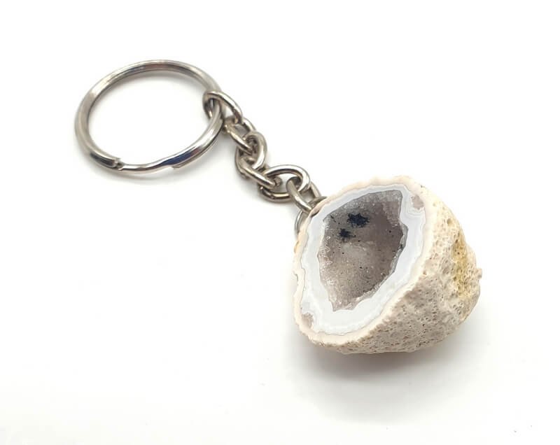 * Porte-Clés Géode Agate brute 3cm