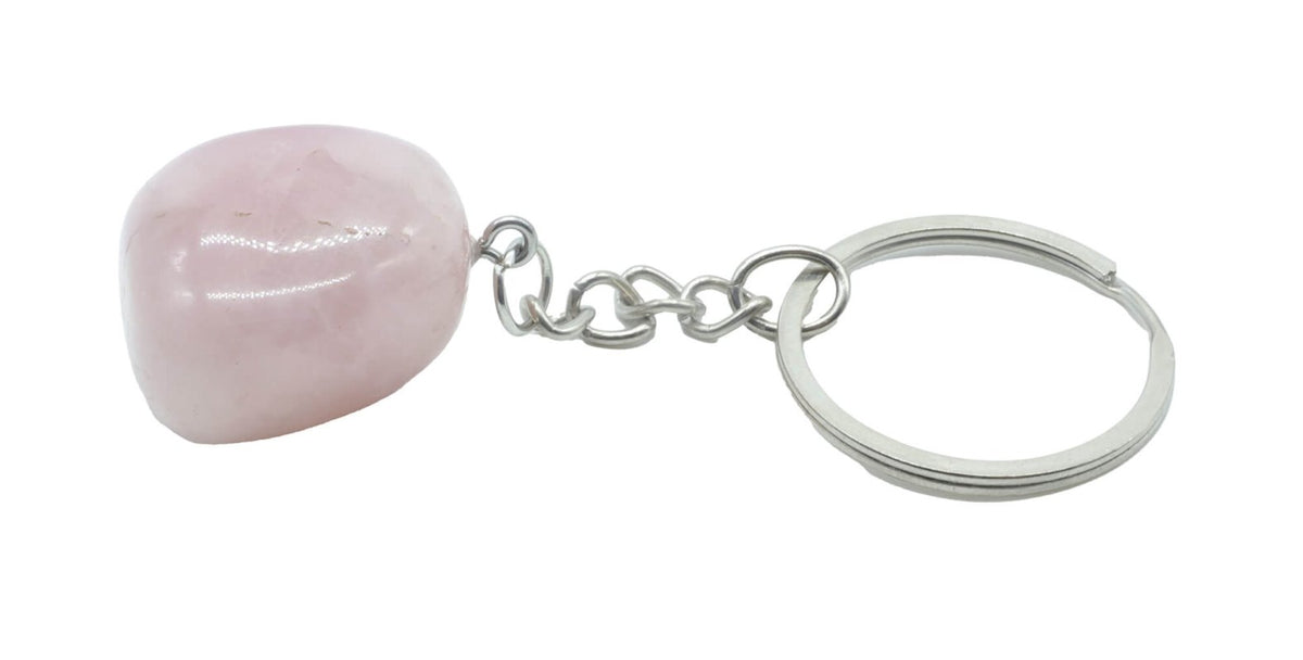 * Porte-Clés Quartz Rose roulée 3cm