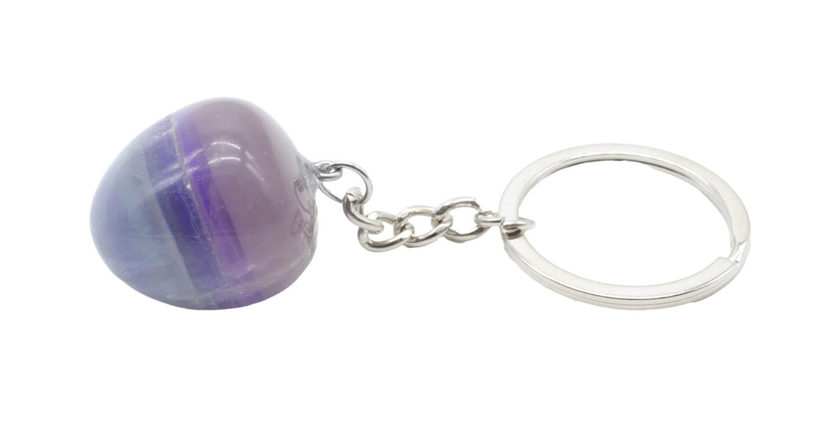 * Porte-Clés Fluorite Multi roulée 3cm