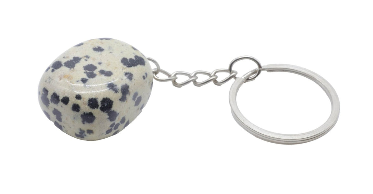 * Porte-Clés Jaspe Dalmatien roulé 3cm