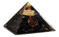 Pyramide Orgonite ‘Protection contre les Énergies Négatives’ 6cm – Tourmaline Noire & Fleur de Vie