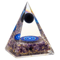 Pyramide Orgonite ‘Sagesse & Méditation’ 8cm – Améthyste