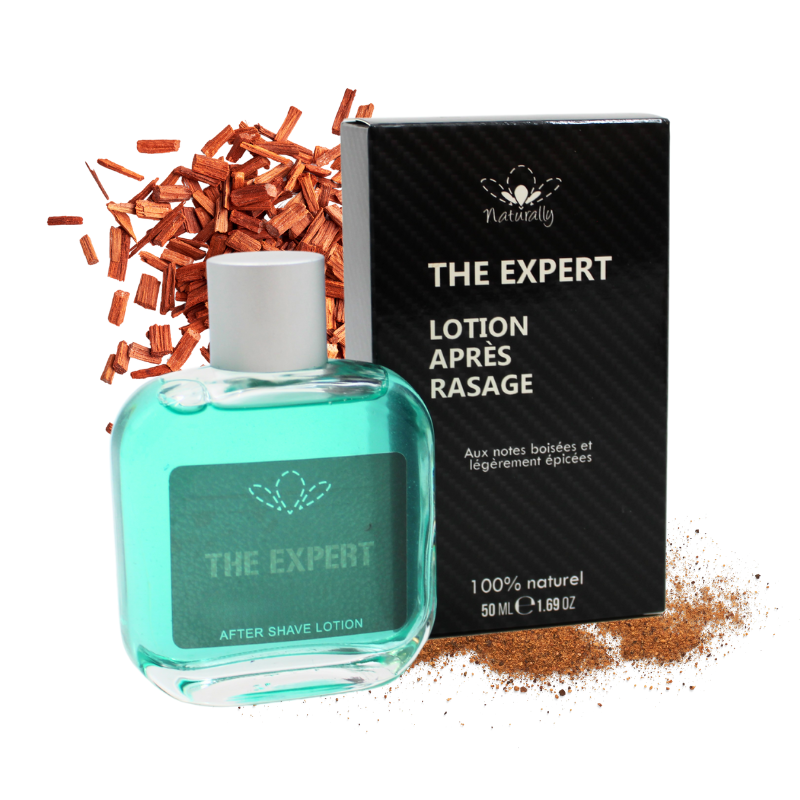 THE EXPERT – Lotion Après-Rasage 100% Naturelle à l’Hamamélis, Anti-Irritations & Peaux Sensibles