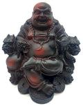 Statue Bouddha Rieur Antique en Résine 15 cm – Décoration Zen Joie & Prospérité