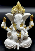 Statue Ganesh Blanche en Résine 13 cm – Décoration Hindoue Pureté & Sagésse