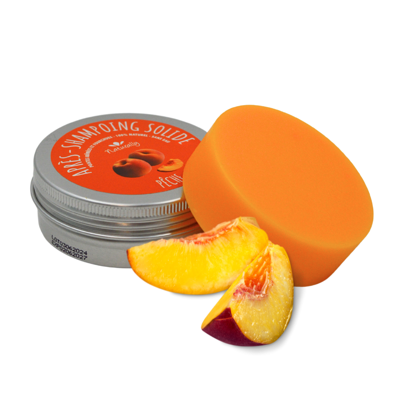 Après-Shampoing 100% Naturel aux Extraits de Mangue & Pêche – Brillance, Démêlage & Nutrition