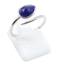 ✨ Bague Argent 925 Serpent Argenté | Lapis Lazuli Naturel | Taille Réglable | Poinçon Certifié