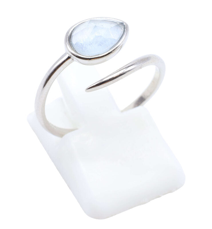 ✨ Bague Serpent Aigue Marine – Argent 925 Poinçon | Pierre de Sérénité & Clarté