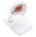 ✨ Bague Argent 925 Poinçon | Œil Solaire & Grenat Naturel | Bijou Passion Vitalité & Protection