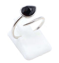 ✨ Bague Argent 925 Serpent Argenté | Onyx Naturel Noir | Taille Réglable | Poinçon Certifié