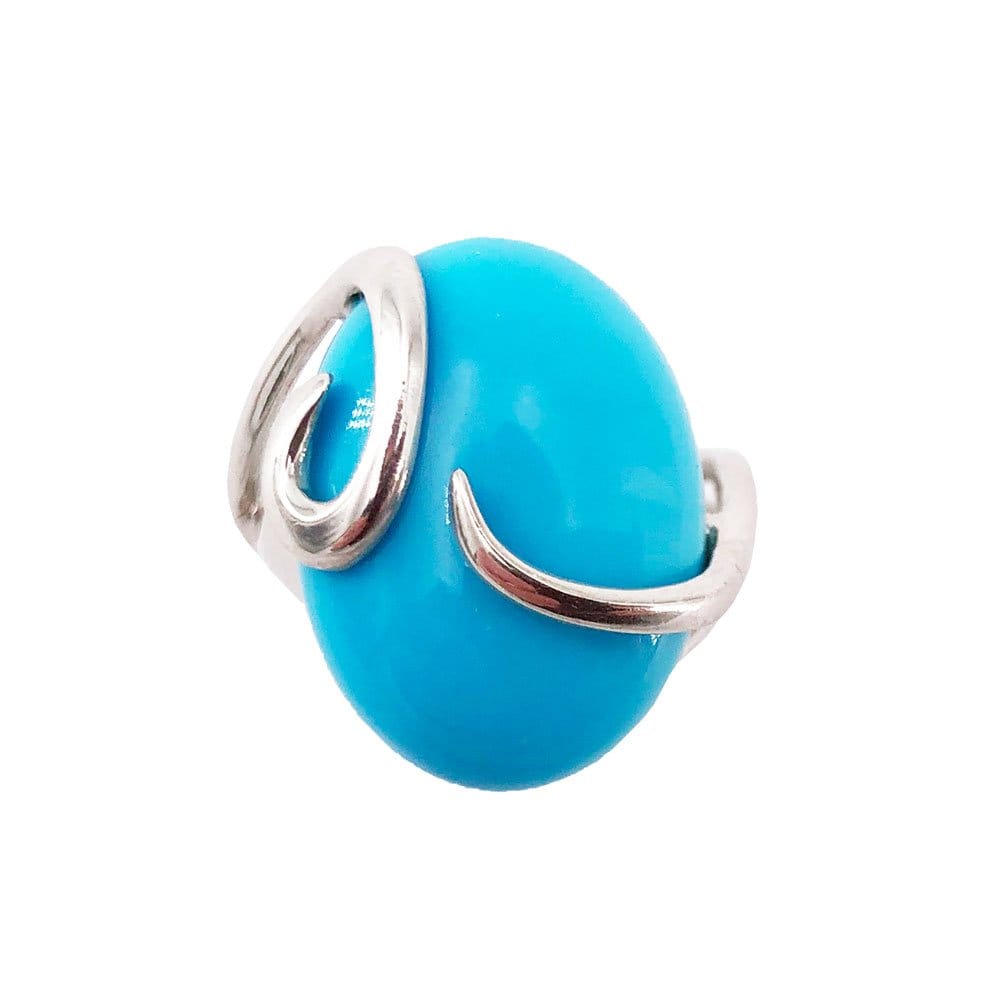 Bague Turquoise "Océane" – Cabochon Ovale | Argent 925 | Alchimie Concept France