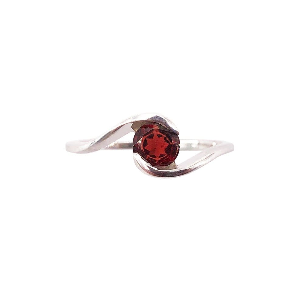 Bague Grenat Rouge Doriane – Argent 925 | Pierre Naturelle Lithothérapie